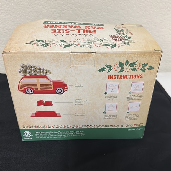 Red Station Wagon Full Size Wax Warmer ScentSationals. Includes 2 pks wax cubes - Picture 4 of 6